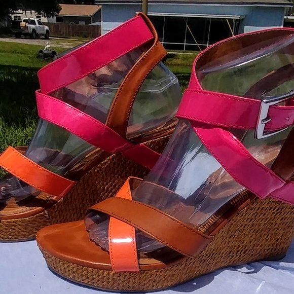 Colorful high heel sandals   Sz 10 - Picture 3 of 14